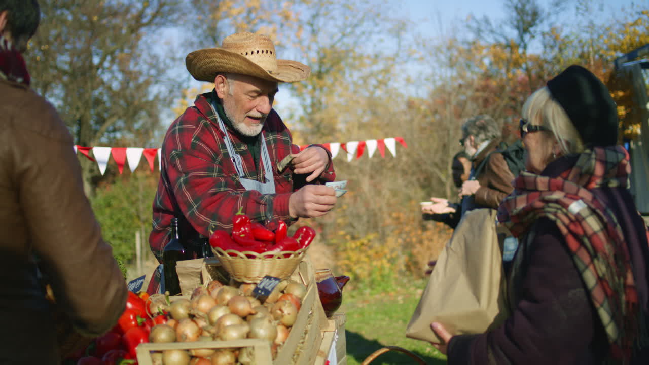 Elderly Couple at a Farmers Market