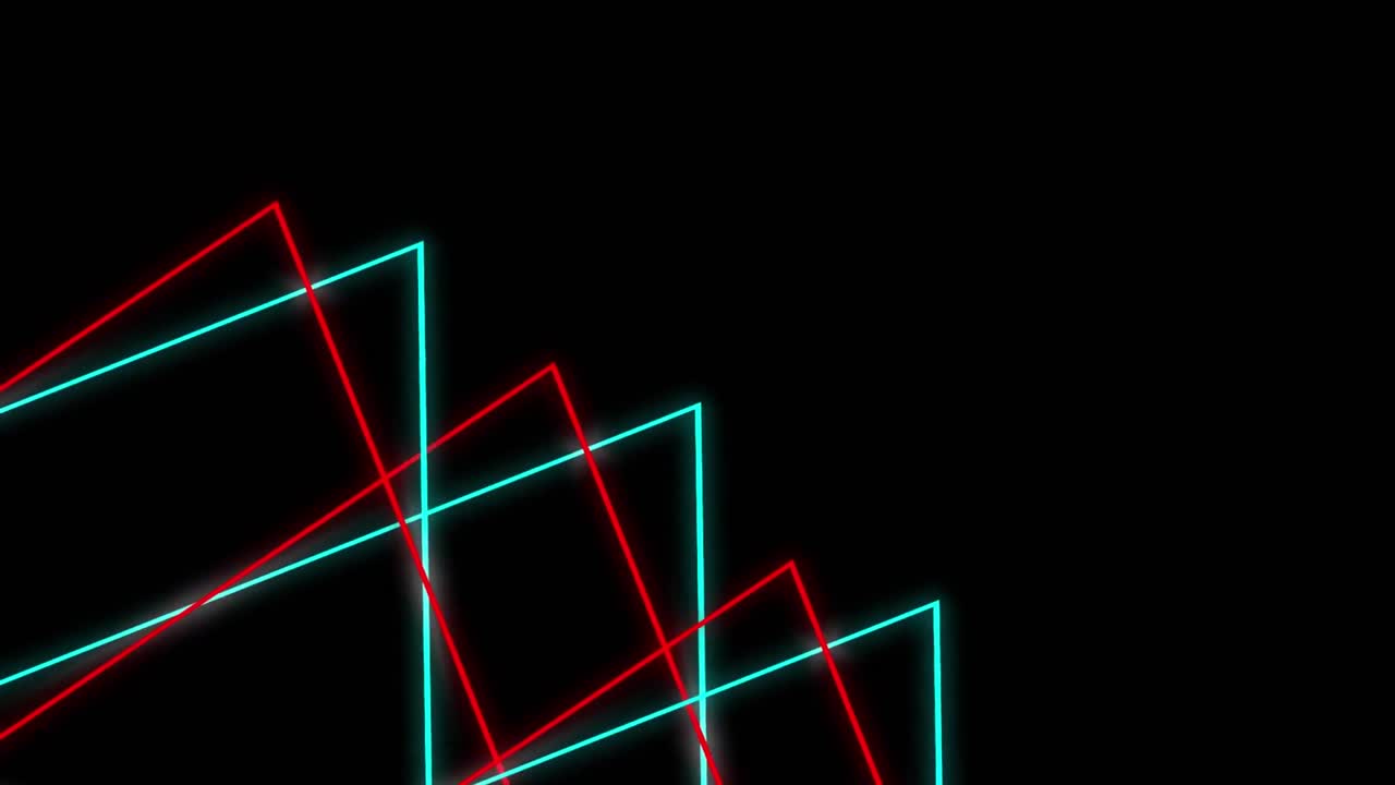 Geometric shapes on black background