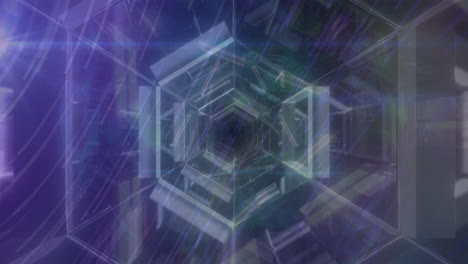 animación del túnel digital sobre las formas