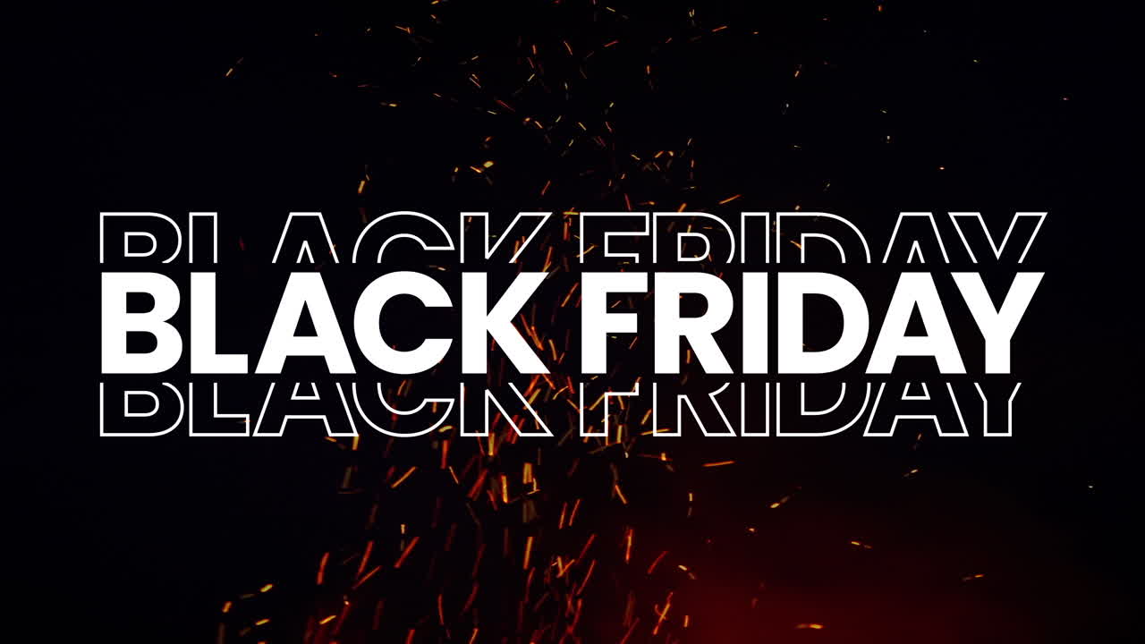 블랙 프라이데이 그래픽 요소와 불꽃 불꽃 스파크 배경