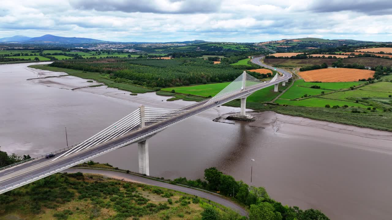 Ireland Epic Locations impressive structure Fitzgerald Kennedy Bridge and Barrow River at Low tide