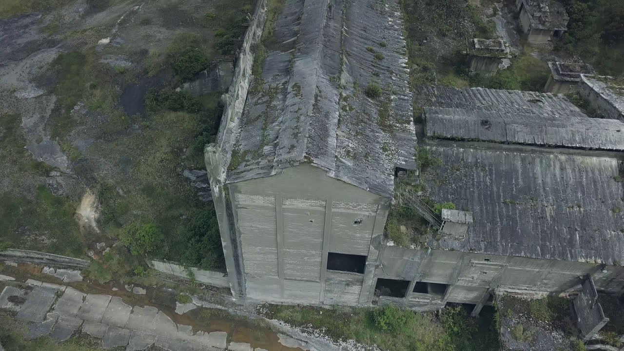 Low and slow drone flight over the abandoned cement factory near La Calera, Colombia.