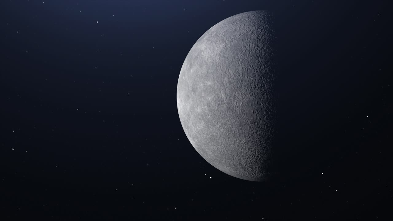 우주에서 4k 행성 수은