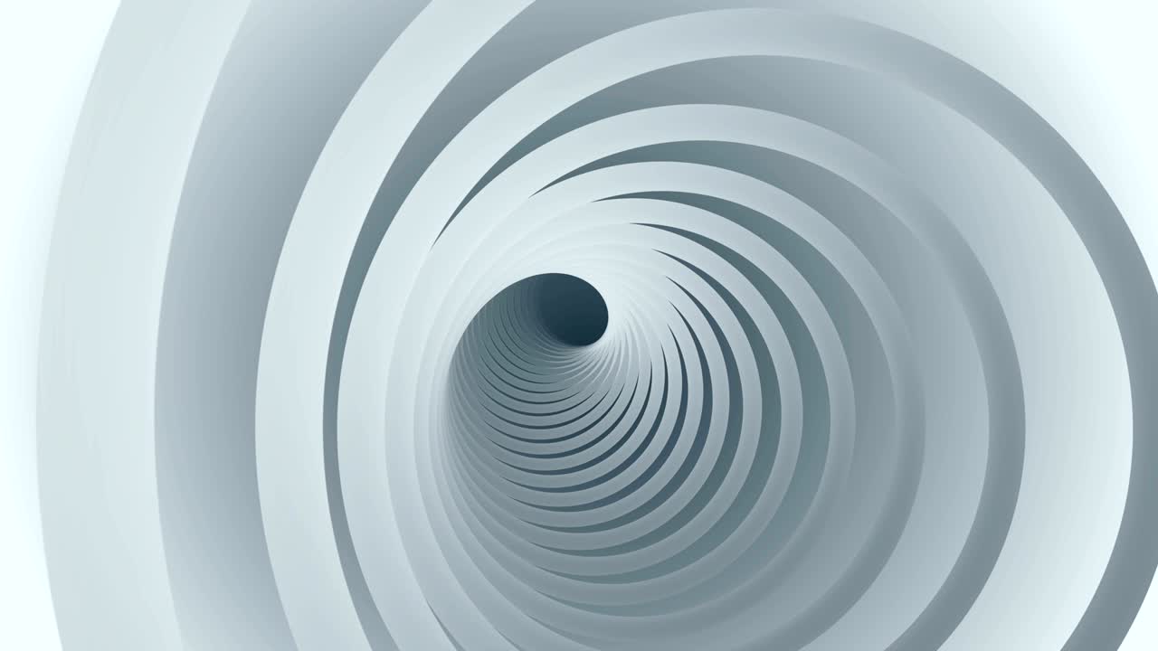 우아한 둥근 줄무 나선형 터널 배경 애니메이션