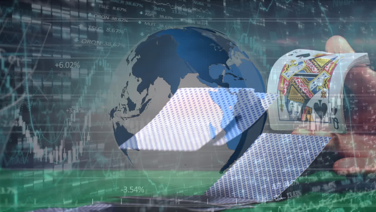 데이터 처리 및 글로브 오버 카드의 애니메이션