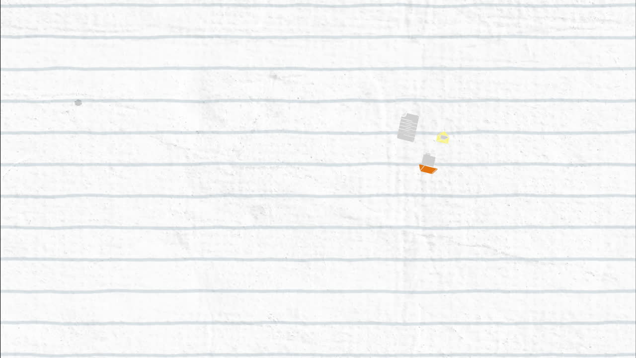 ⁇ 색 배경 에 있는 다채로운 학교 물건 아이콘 의 애니메이션