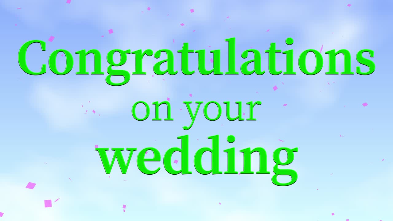 결혼 축하 메시지 문자 애니메이션 모션 그래픽