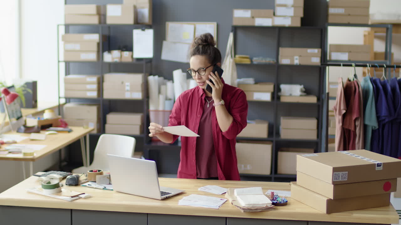 Woman Working in Her Small Business Office