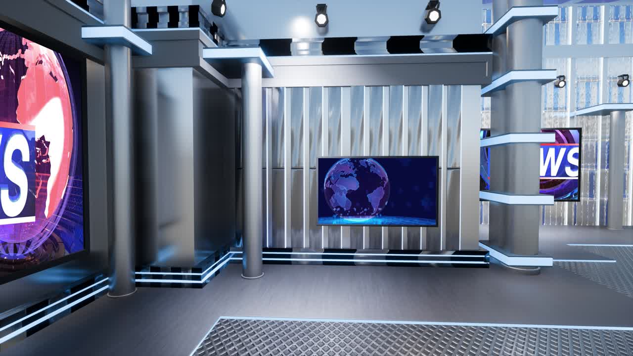 3D 가상 TV 스튜디오 뉴스