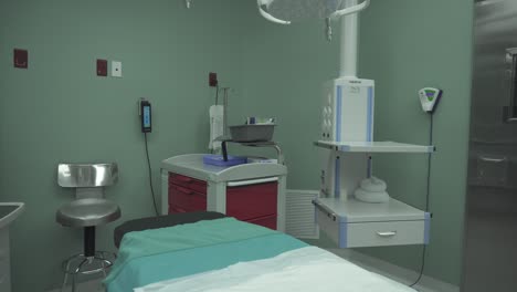 tidy, prepared and clean medical equipment of operating room of hospital