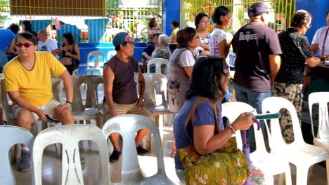 people attending a community gathering and social event