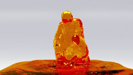 el monstruo de la miel bailando, el baile de la casa, aislado, renderizado en 3d, animación en bucle