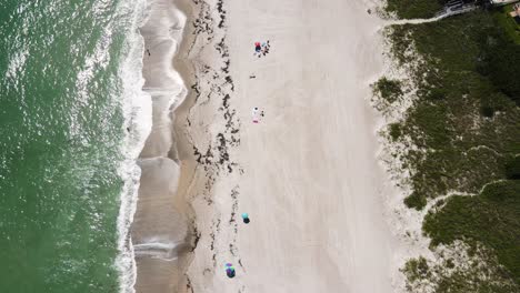 Florida-Beach-Travel-Destination-in-America,-Aerial-Bird's-Eye-View