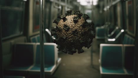 coronavirus covid-19 epidemic in subway car