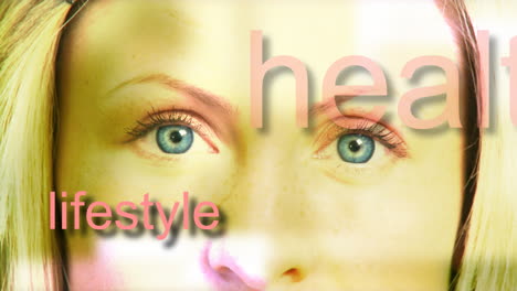 primer plano de los ojos de la mujer
