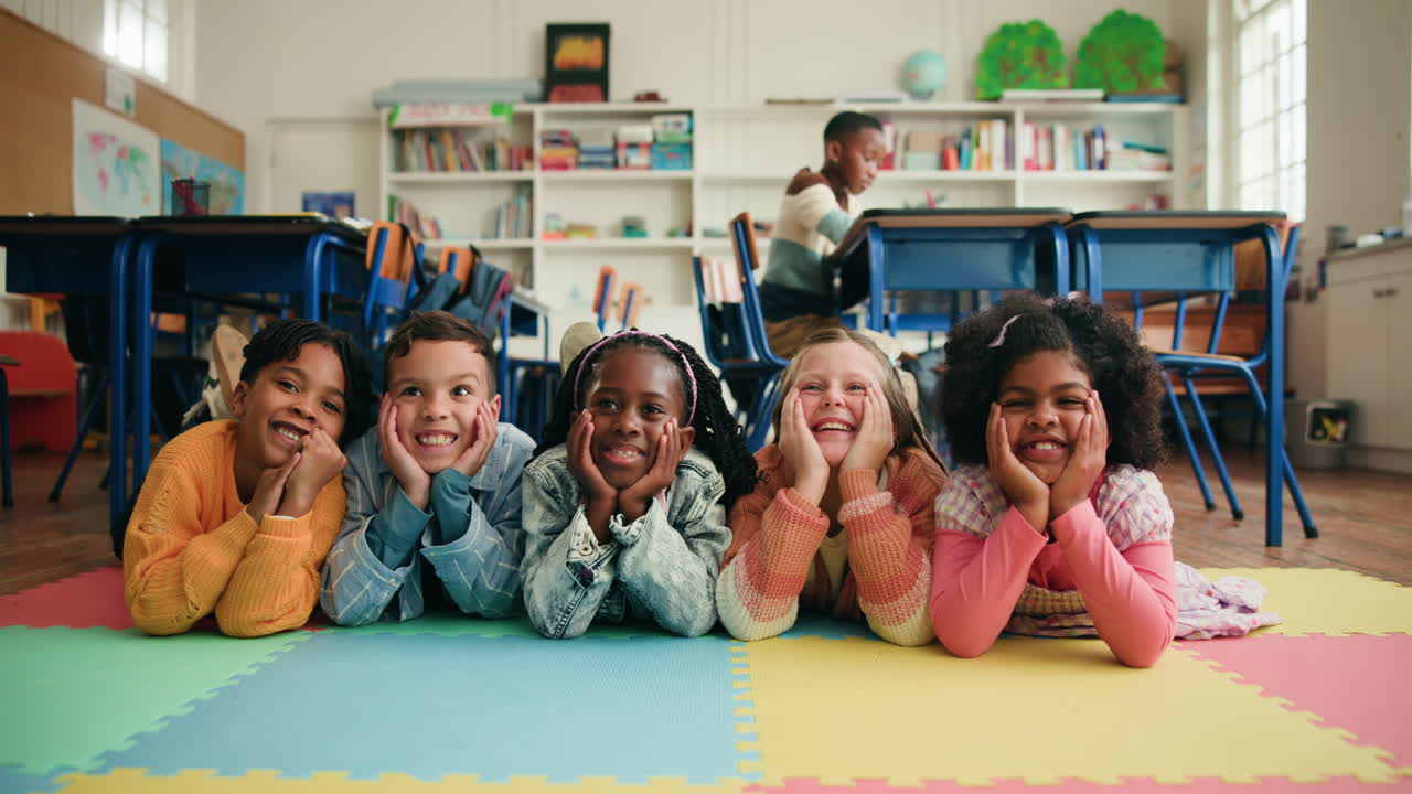 Diverse Group of Students in a Classroom