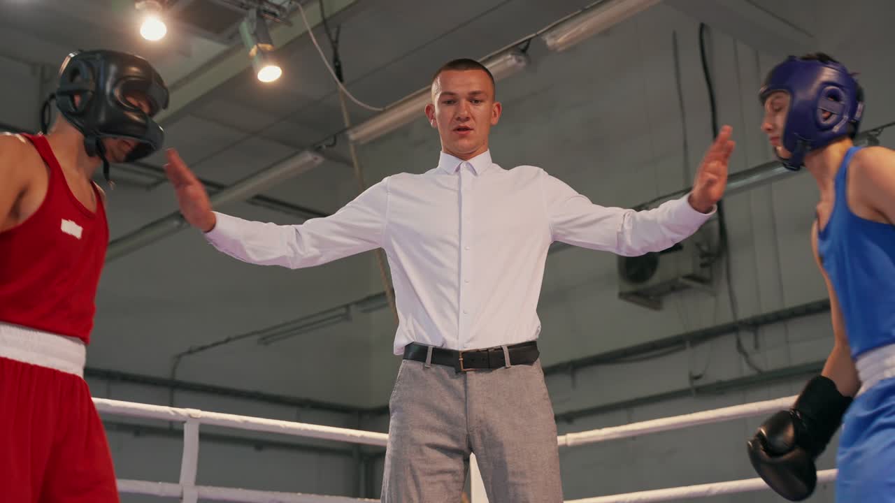 Boxing Match with Referee