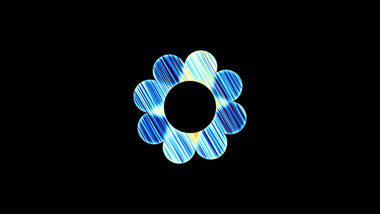 colorida flor giratoria psicodélica para ideas de logotipos en forma circular