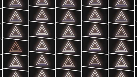 yellow geometric triangles pattern with neon light