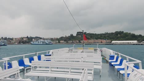 Arriving-in-Sarande-in-Albania,-Port-and-marina,-Cinematic-Places---UNESCO-World-Heritage-Centre