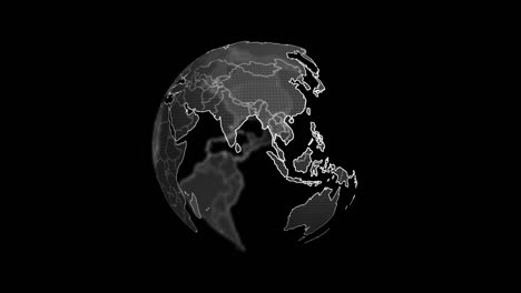 3d world globe rotate seamless loop animation