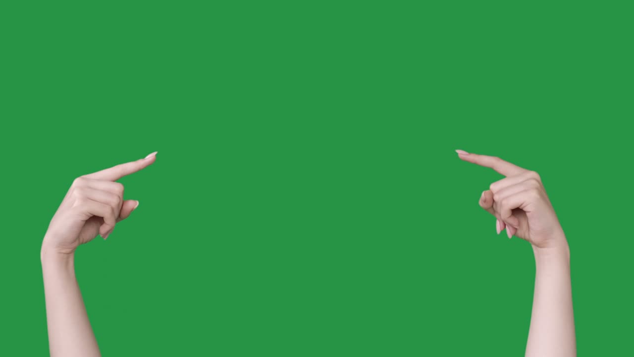 손가락을 가리키는 상업적 배경 여성 손