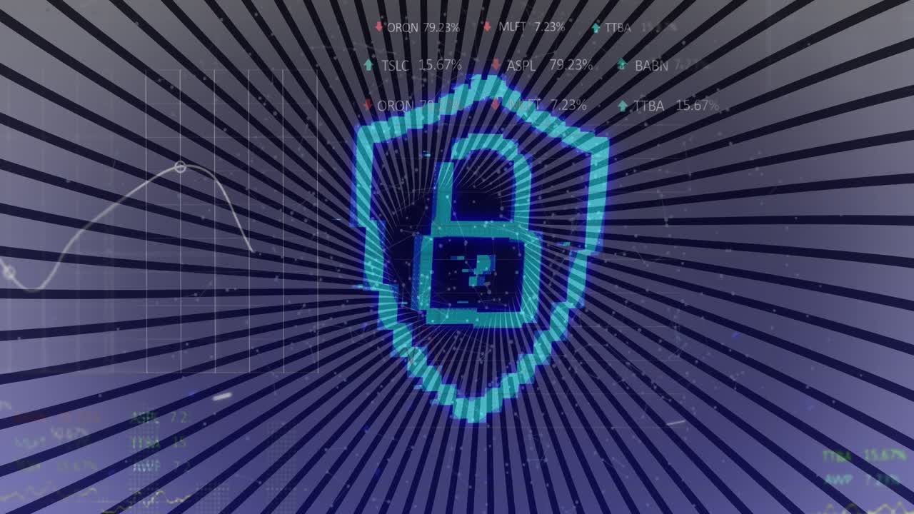 animación del icono del candado y procesamiento de datos