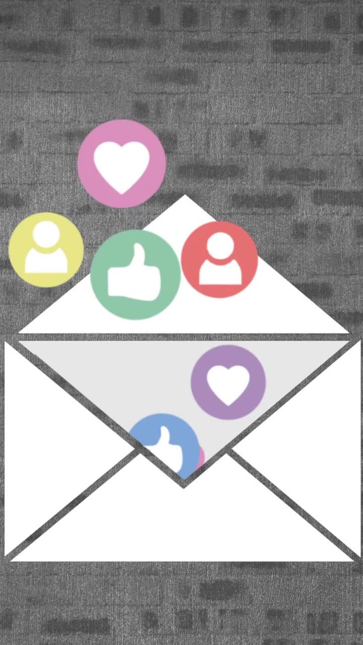 Busta contenente icone social media 4k