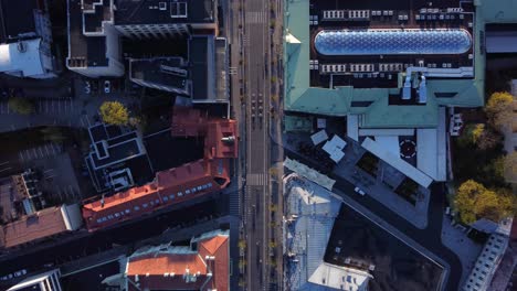 aerial vilnius center from above, lithuania