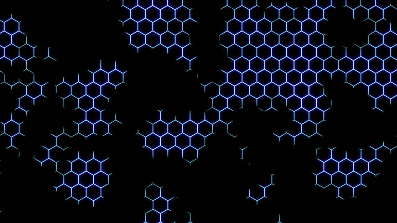 Abstract Glowing Hexagon Pattern
