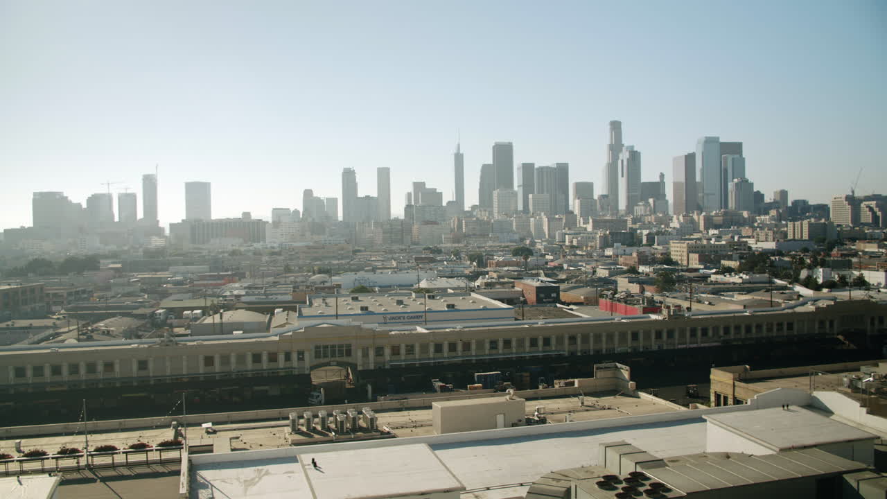 Panoramic View of Los Angeles Downtown Skyline