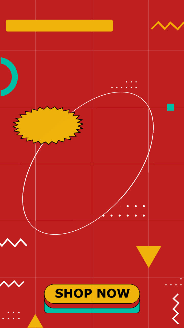 gráfico de movimiento de la plantilla de cuadrícula de diseño plano