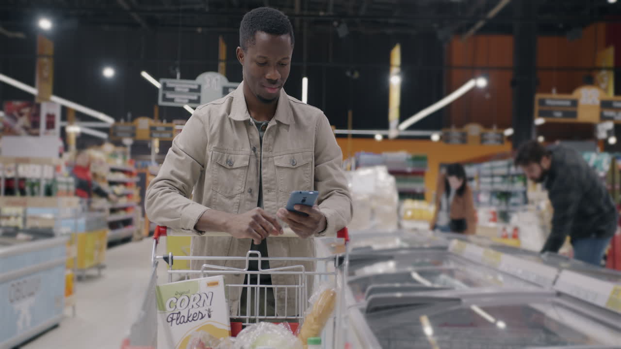 Man shopping in a grocery store