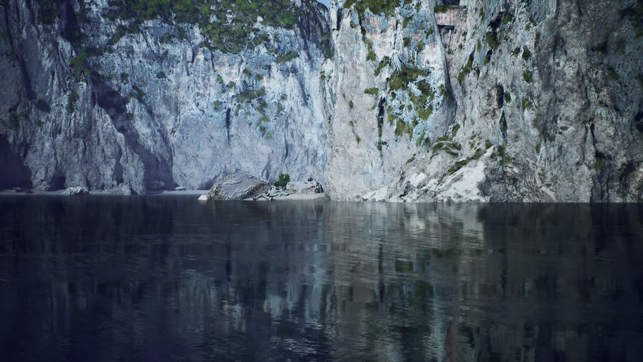 파란 바다와 바위 절벽