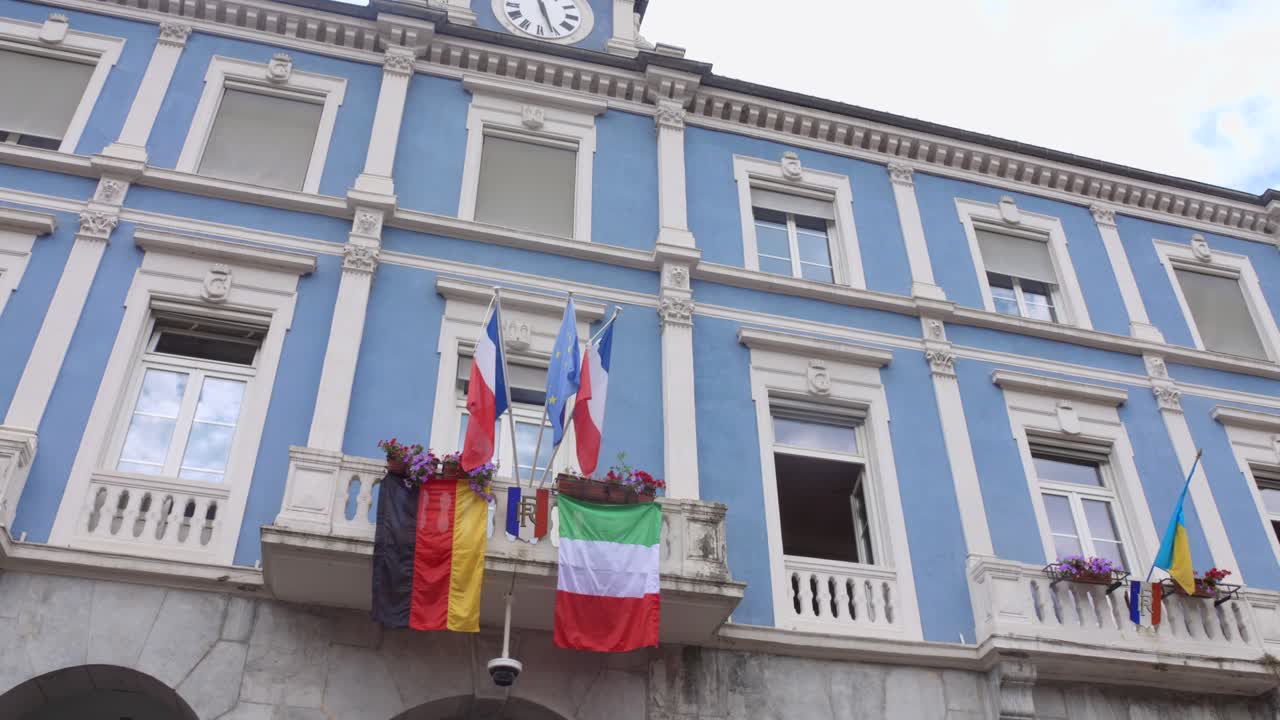 Town Hall with European Flags