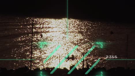 animación del procesamiento de datos financieros en el mar