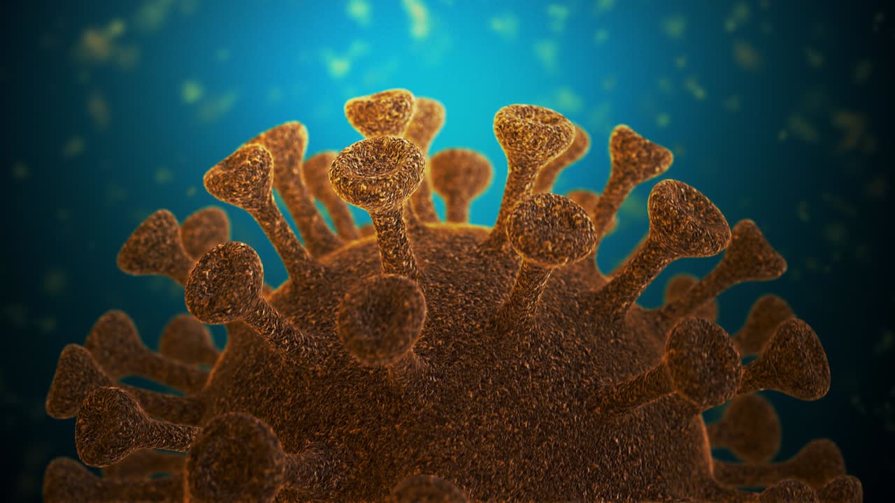 Animation of coronavirus covid19 3D background loop