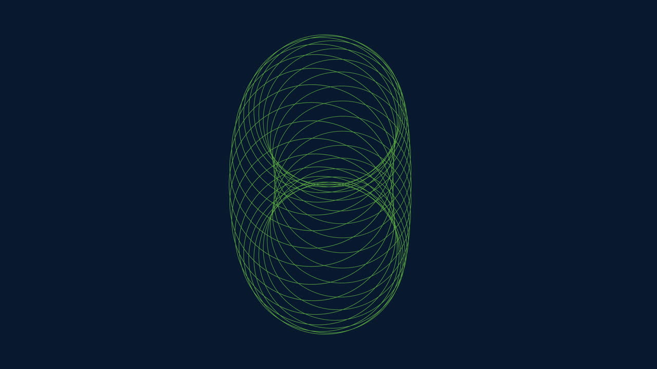 하늘의 초록색 선들이 파란 캔버스에서 춤을 춘다.