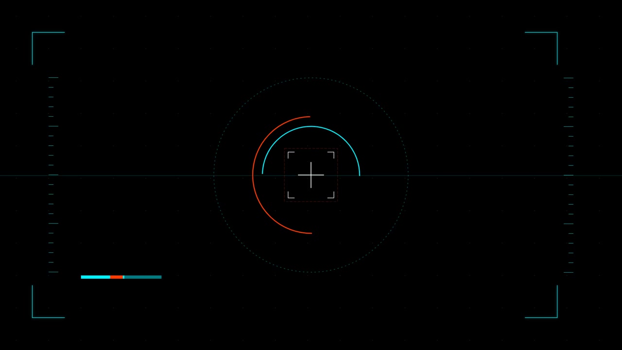 Digital HUD Interface with Rotating Targeting Reticle