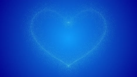 love heart sparkle glowing firework animation shape symbol shooting and disappearing on gradient colour background blue