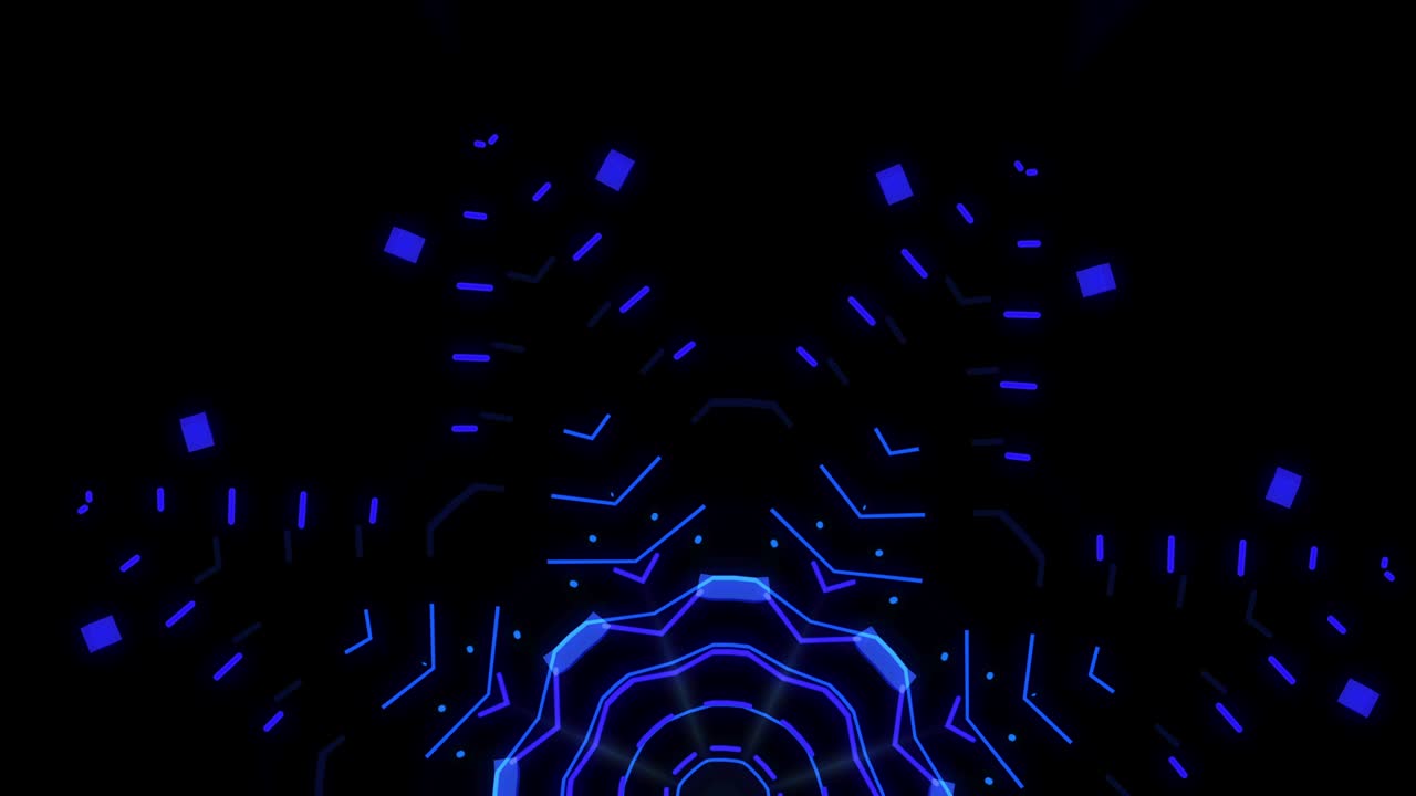 Psychedelic Pulsing Kaleidoscope Star Leaf Abstract Background