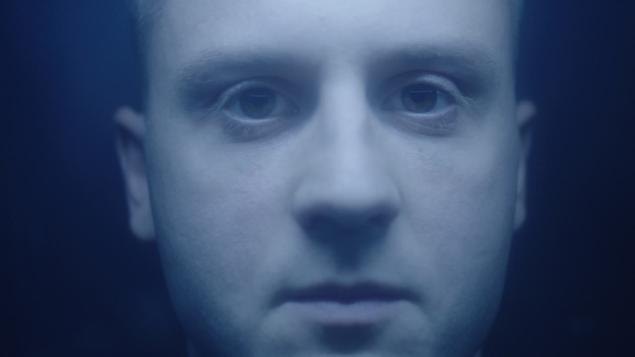 Close-up Portrait of a Person with Eyes Closed