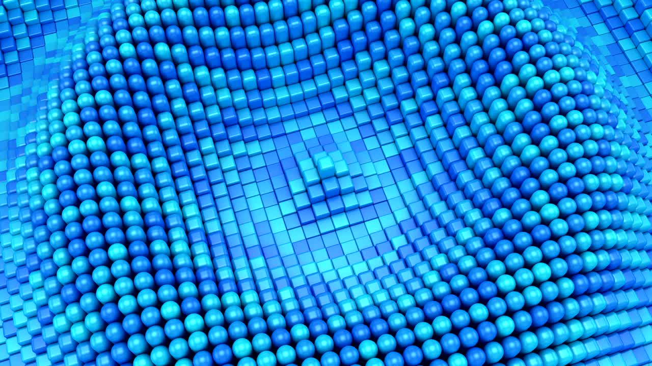 Cubes Turn Into Capsules And Form A Wave