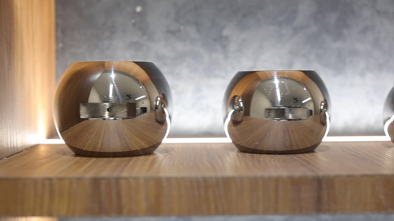 fully finish ball part showcase in the factory. Industry 5.0, industrial 4.0 concept