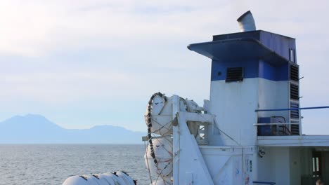 Funnel-Smokestack-Of-A-Ferry-Boat-Cruising-In-The-Sea