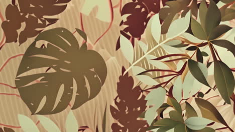stylized tropical leaves background