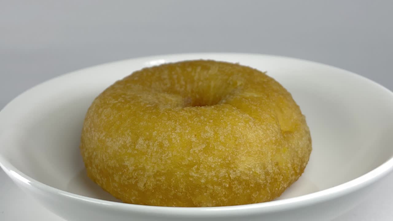 donut pequeño, video en primer plano