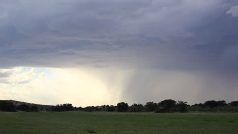 a building rain and windstorm in the hot summer months in the kalahari desert in south africa