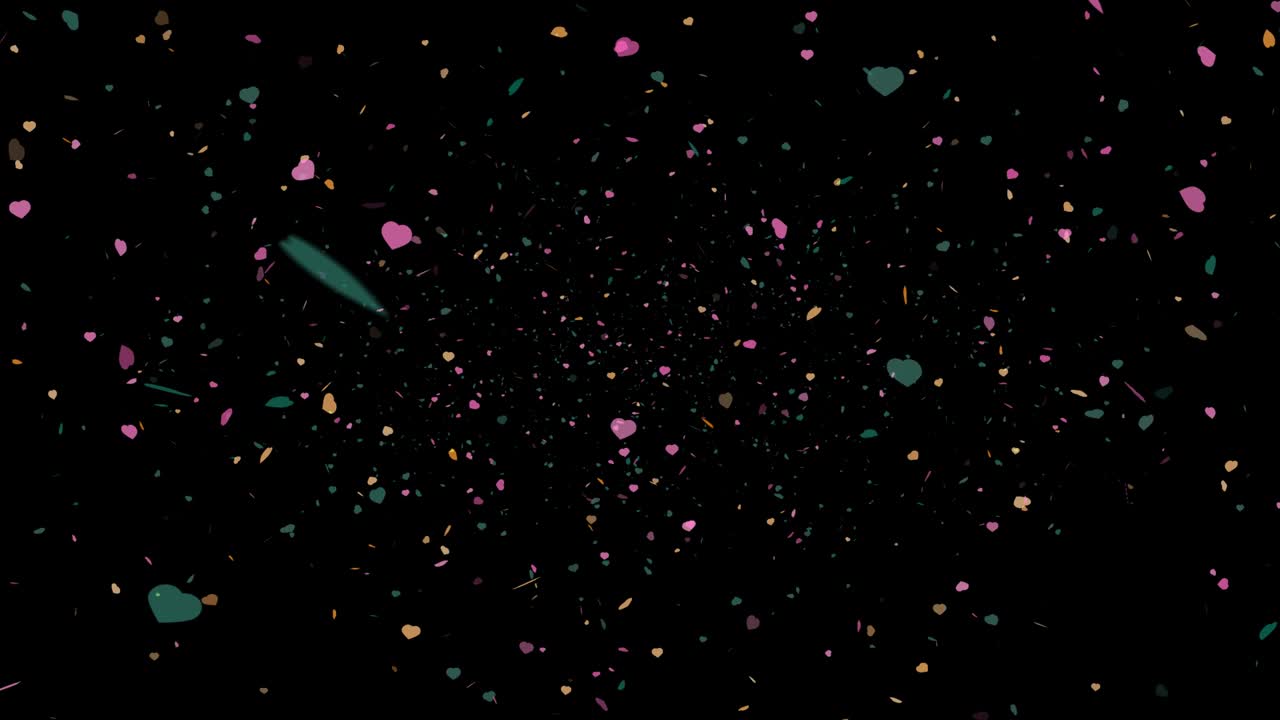 깊은 공간에서 황금의 심장이 느리게 떠다니며 검은 화면에 희미해집니다.