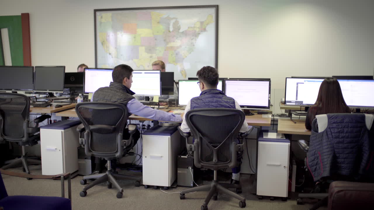 Office Interior with Coworkers